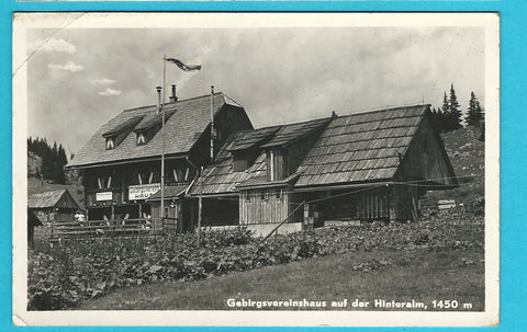 AK Gebirgsvereinshaus auf der Hinteralm.