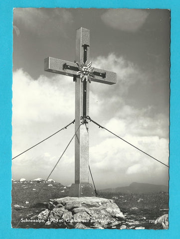 AK Schneealpe. Gipfelkreuz am Windberg. (1964)