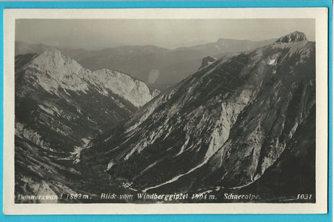 AK Donnerswand. Blick vom Windberggipfel. Schneealpe. (1931)