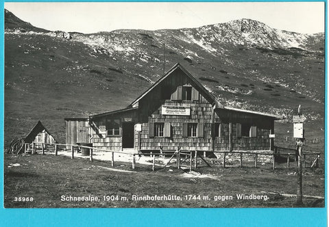 AK Schneealpe. Rinnhoferhütte gegen Windberg.