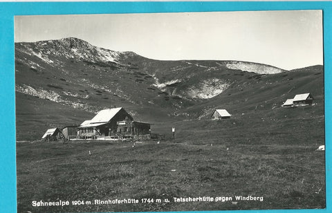 AK Schneealpe. Rinnhoferhütte. Tatscherhütte gegen Windberg.