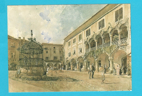 AK Kornmesserhaus in Bruck an der Mur. (Rudolf v. Alt)