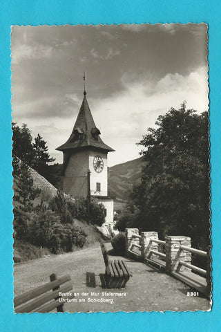 AK Bruck an der Mur. Uhrturm am Schloßberg.