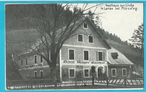 AK Gasthaus zur Linde in Lanau bei Mürzsteg.
