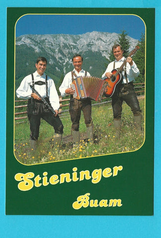 Autogrammkarte Stieninger Buam. Gerhard Werner Manfred. Altenberg.