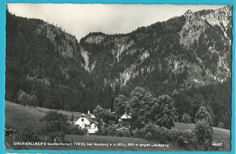 AK Oberwallner's Gastwirtschaft Tyrol bei Neuberg an der Mürz gegen Ausgang. (1961)