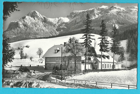 AK Altenberg an der Mürz. Gasthof Alpenland geg. Rax. (1963)