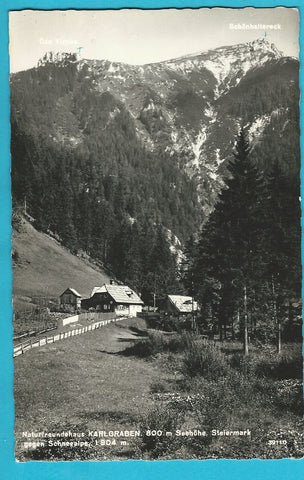AK Naturfreundehaus Karlgraben geg. Schneealpe. (1960)