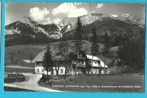 AK Altenberg an der Mürz. Gasthof Alpenland geg. Rax. (1966)