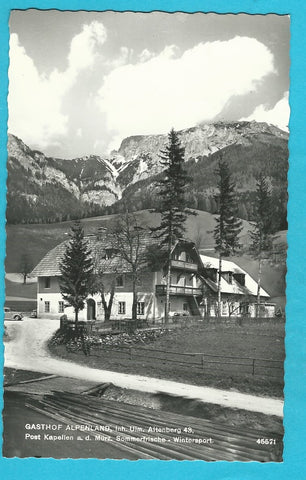 AK Altenberg an der Mürz. Gasthof Alpenland. Inh. Ulm. Altenberg 43.