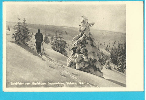 AK Skiabfahrt vom Gipfel am Lechnerhaus, Stuhleck.