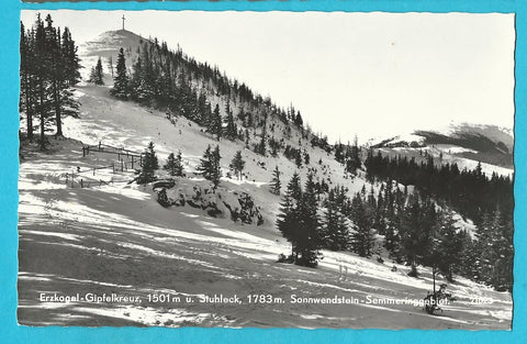 AK Erzkogel - Gipfelkreuz u. Stuhleck. Sonnwendstein - Semmeringgebiet.