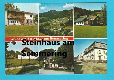 AK Steinhaus am Semmering. Gh. Wartensteiner - Ort - Gh Kogler - Kinderheim - Gh Waidmannsheil - Gh Gesselbauer.