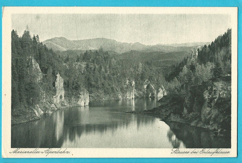 AK Mariazeller Alpenbahn. Stausee bei Erlaufklause. (1922)
