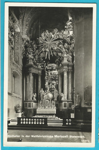 AK Hochaltar in der Wallfahrtskirche Mariazell. (1941)