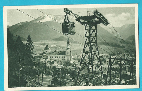 AK Mariazell. Schwebebahn auf das Bürgeralpl. (1928)