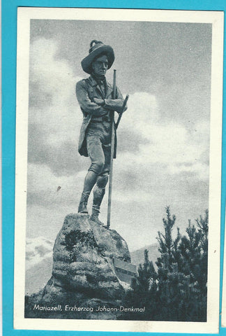 AK Mariazell. Erzherzog Johann Denkmal.