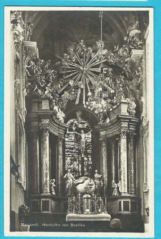 AK Mariazell. Hochaltar der Basilika.