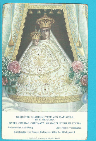 AK Mariazell. Gekrönte Gnadenmutter.