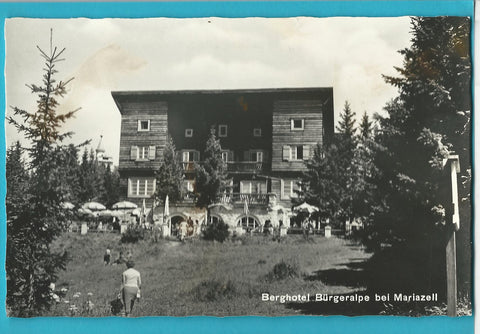 Muster-AK Berghotel Bürgeralpe bei Mariazell. (Kellner-Verlag)
