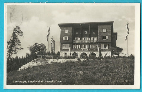AK Bürgeralpe, Berghotel u. Aussichtsturm. (1941)