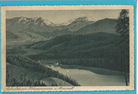 AK Erlaufsee mit Höhenpanorama u. Mariazell. (1941)