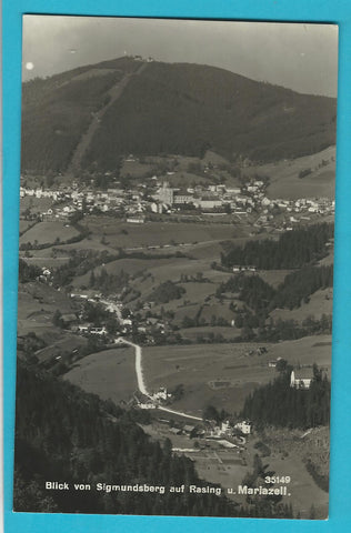 AK Blick von Sigmundsberg auf Rasing u. Mariazell. (1938)