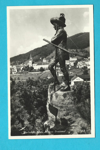 AK Mariazell Erzh Johann Denkmal.