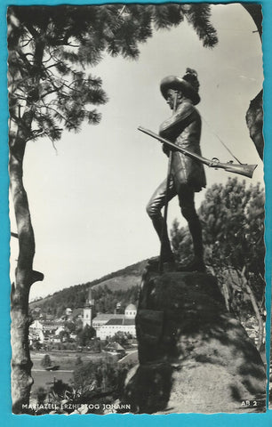 AK Mariazell Erzherzog Johann Denkmal.