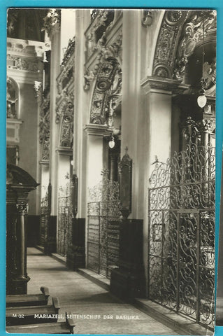 AK Mariazell. Seitenschiff der Basilika.