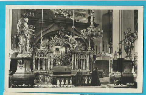 AK Gnadenaltar in der Wallfahrtskirche Mariazell. (1935)