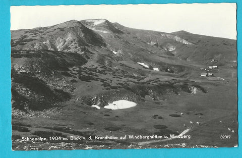 AK Schneealpe. Blick v. d. Brandhöhe auf Windberghütten u. Windberg. (1967)