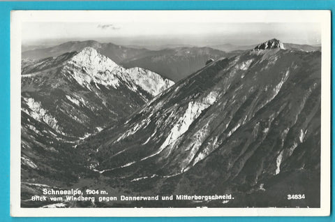 AK Schneealpe. Blick vom Windberg gegen Donnerwand und MItterbergschneid. (1956)