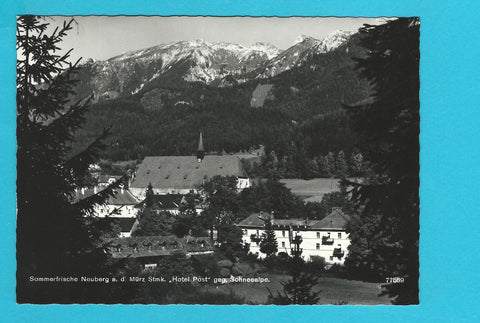 AK Neuberg a. d. Mürz. Hotel Post geg. Schneealpe. (1968)