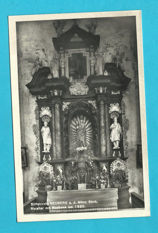 AK Stiftskirche Neuberg a. d. Mürz. Maialtar mit Madonna. (1960)