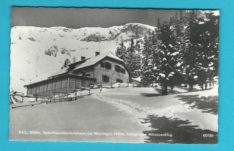 AK Rax. Naturfreundeschutzhaus am Waxriegel. (1964)