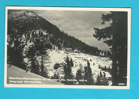 AK Naturfreundeschutzhaus am Waxriegel - Rax. (1929)