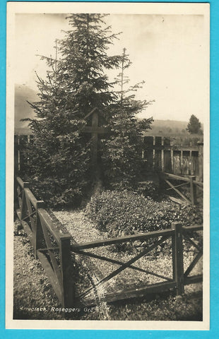 AK Krieglach. Roseggers Grab. (1930)