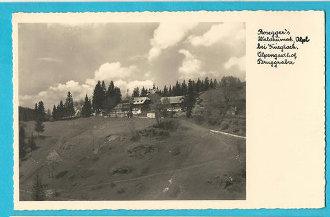 AK Rosegger's Waldheimat, Alpl bei Krieglach. Alpengasthof Bruggraber. (1939)