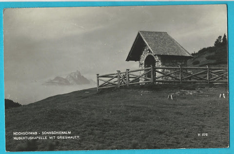 AK Hochschwab - Sonnschienalm. Hubertuskapelle mit Griesmauer.