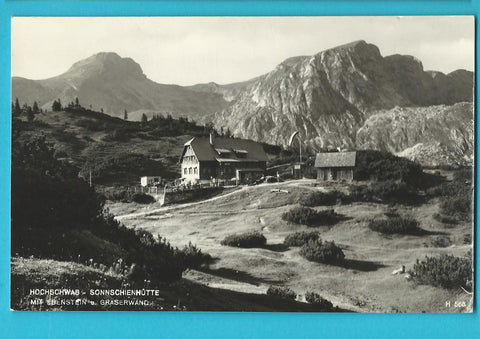 AK Hochschwab - Sonnschienhütte mit Ebenstein u. Graserwand.