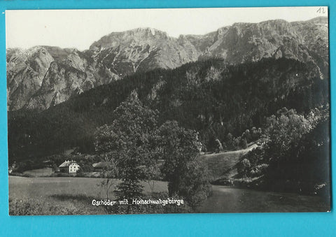 AK Gschöder mit Hochschwabgebirge. (1927)