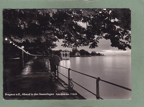 AK Bregenz am Bodensee, Abend in den Seeanlagen.
