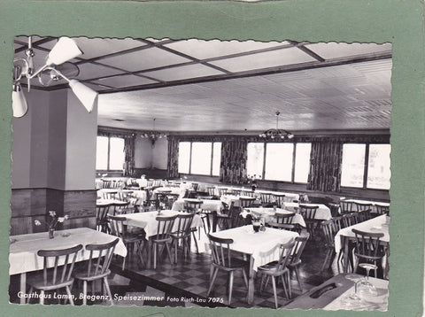 AK Bregenz. Gasthaus Lamm. Speisezimmer.