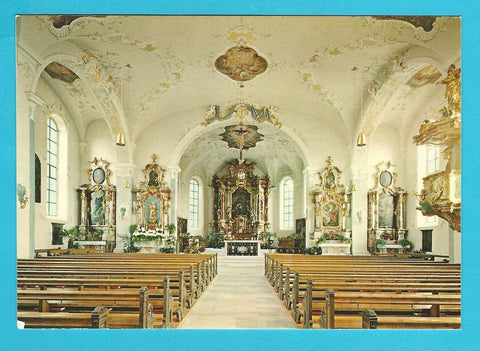 AK Bregenz. Inneres der Pfarrkirche St. Gallus.