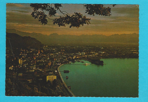 AK Abendstimmung in Bregenz am Bodensee.