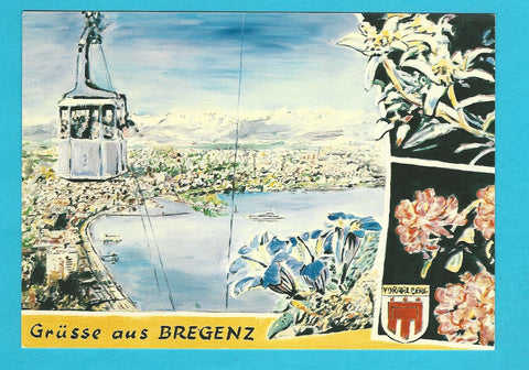 AK Grüsse aus Bregenz. (Edgar Leissing, Öl auf Leinwand)