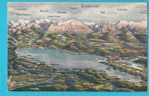 AK Bodenseepanorama. (Aus der Vogelschau).