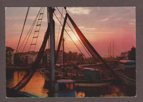 AK Caorle. Tramonto sul porto.