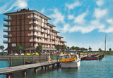 AK Caorle. Porto S. Margherita. L'Hotel Caravella con particolare della Darsena.